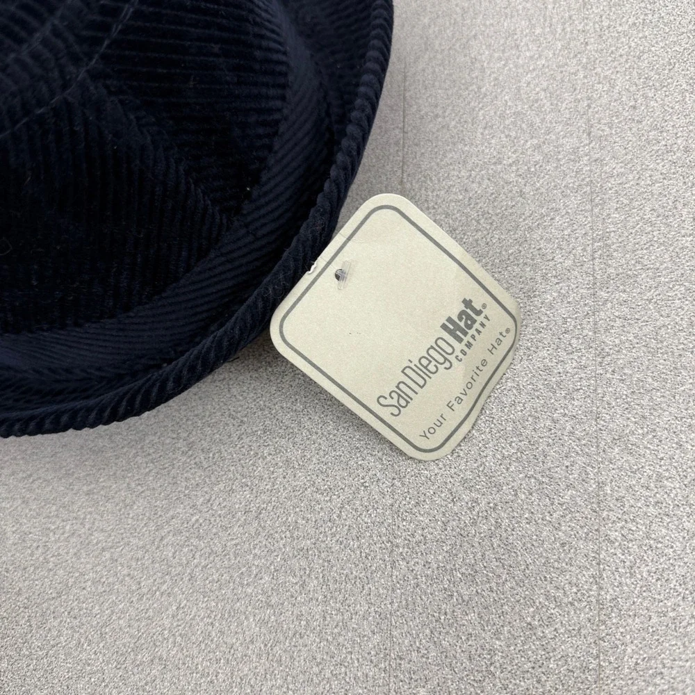 San Diego Hat Company Fedora Mens One Size Navy Blue Corduroy Trilby Hat